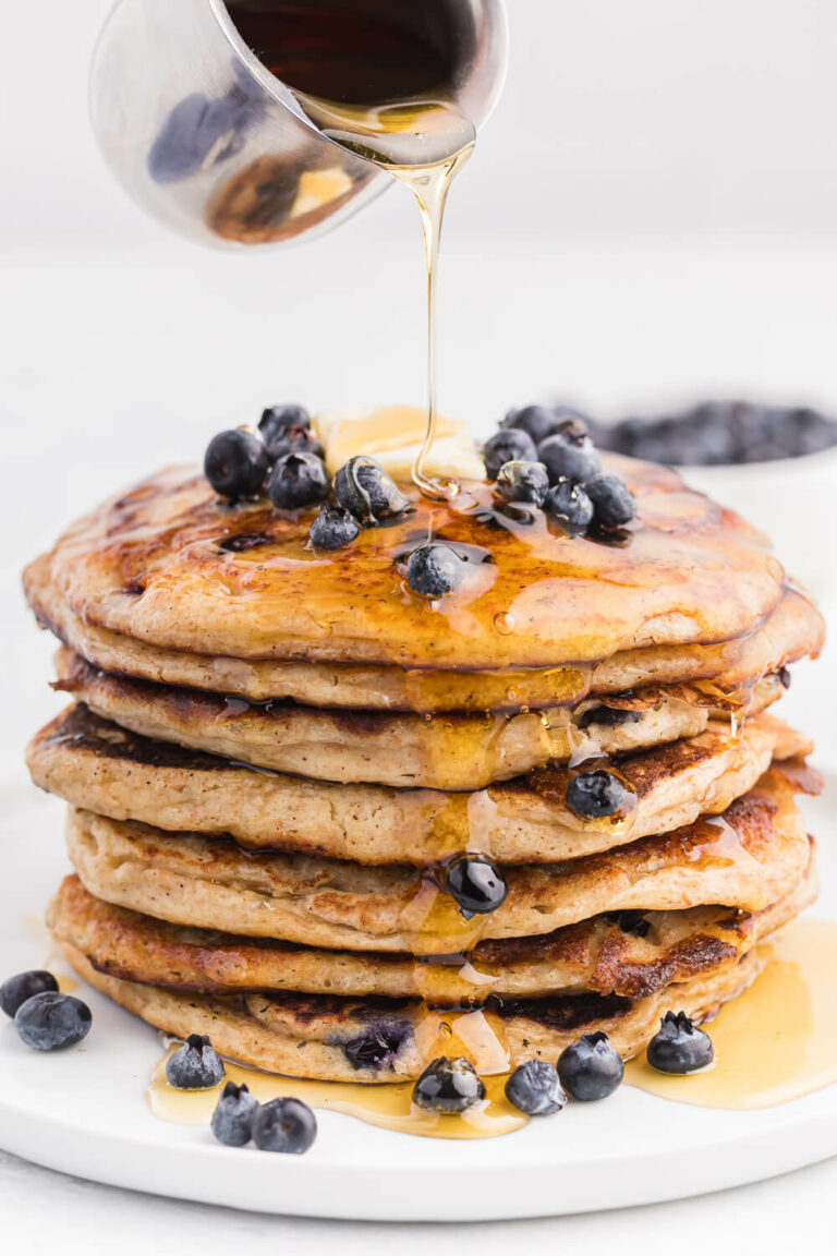 Whole Wheat Blueberry Pancakes