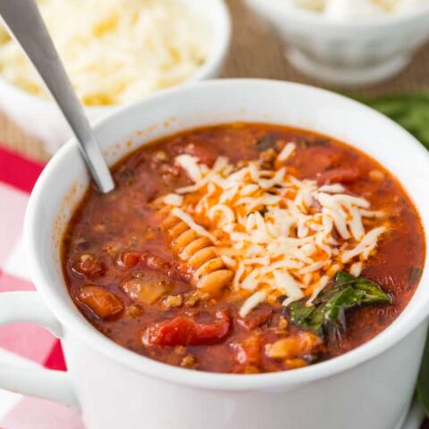 Lasagna Soup - If you love lasagna, you need to try this soup! I love it more than lasagna and it's easier to make too!