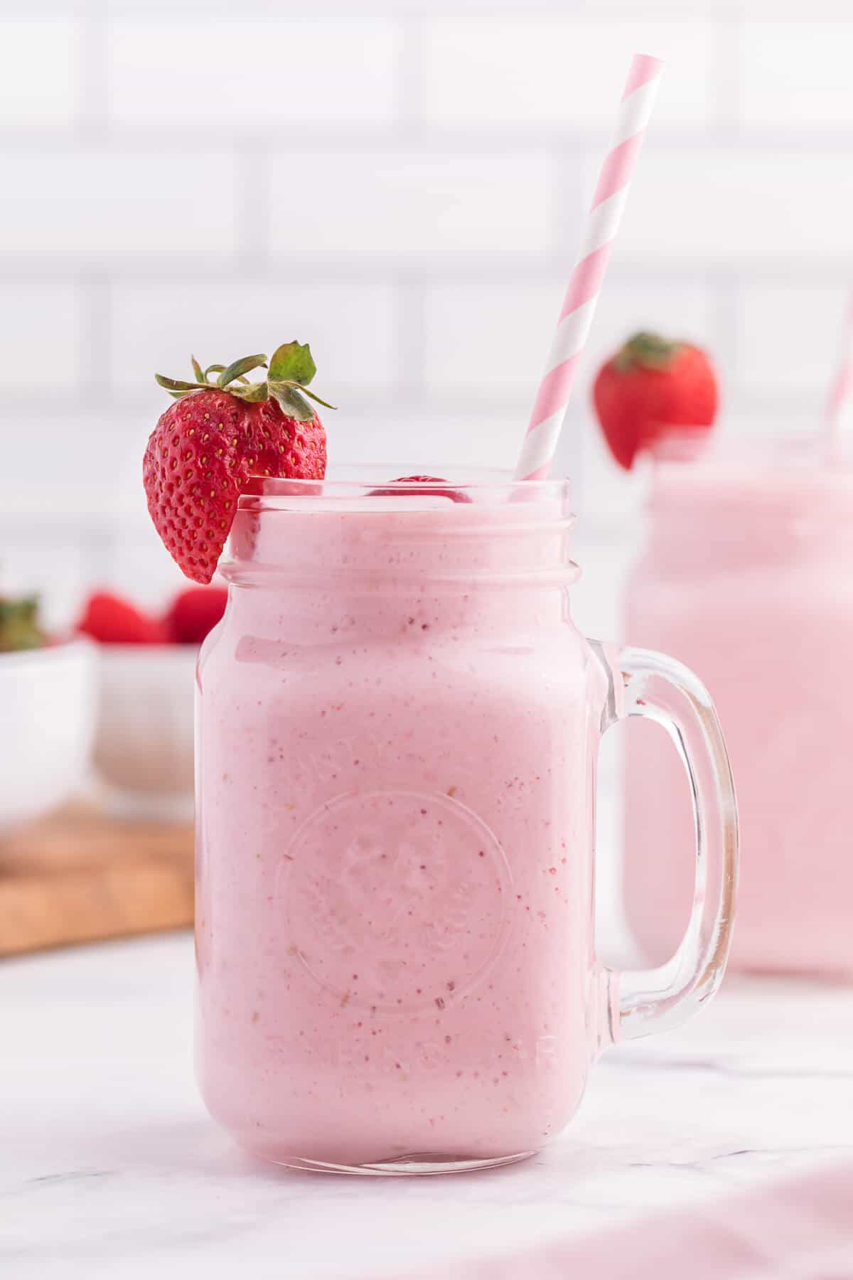 Berry Jam Smoothie - Made with simple ingredients you're likely to have on hand like yogurt, milk and jam, you can make this quick "berry"-licious smoothie in no time at all!