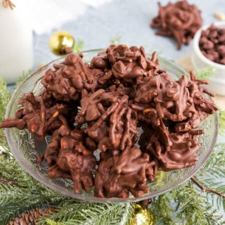 No-Bake Chocolate Peanut Butter Haystacks - This quick and easy four ingredient recipe is the perfect beginner recipe. Keep the kids busy in the kitchen making these crunchy, peanut buttery and chocolately classics!