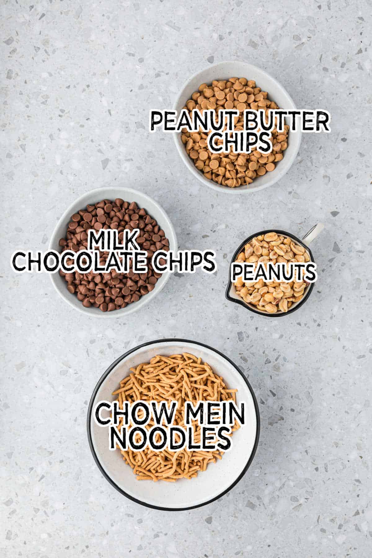 Ingredients on a grey background.