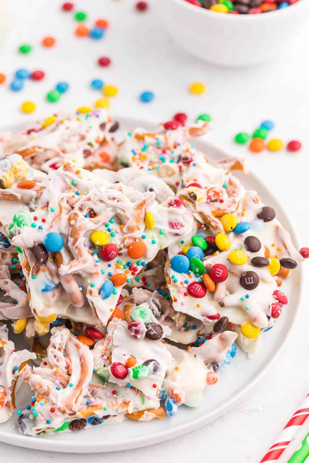 a plate of rainbow bark