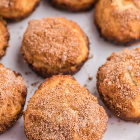 pecan coffee cake muffins on a plate