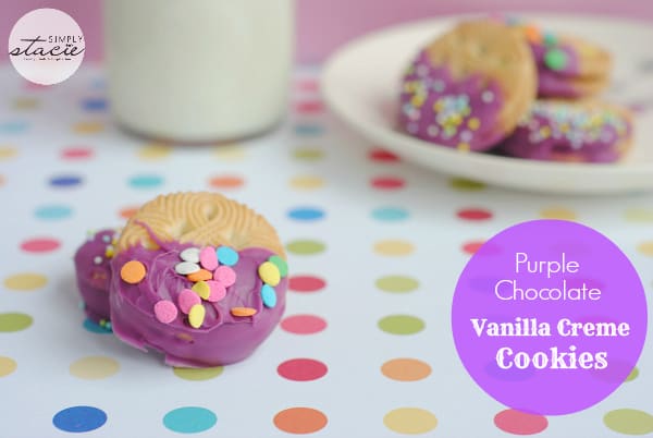 Purple Chocolate Vanilla Creme Cookies