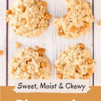 Pineapple Oatmeal Scotchies - Moist, chewy oatmeal cookies packed with pineapple and butterscotch are a delicious treat. Made with pantry items, they are quick and easy to whip together.