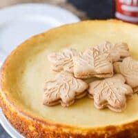 Maple Syrup Cheesecake - This might be the most Canadian cheesecake ever made! Using maple syrup to sweeten the cheesecake batter, and with maple syrup drizzled on top before serving, this smooth and creamy cheesecake is a great year round recipe - and perfect for a Canada Day celebration.