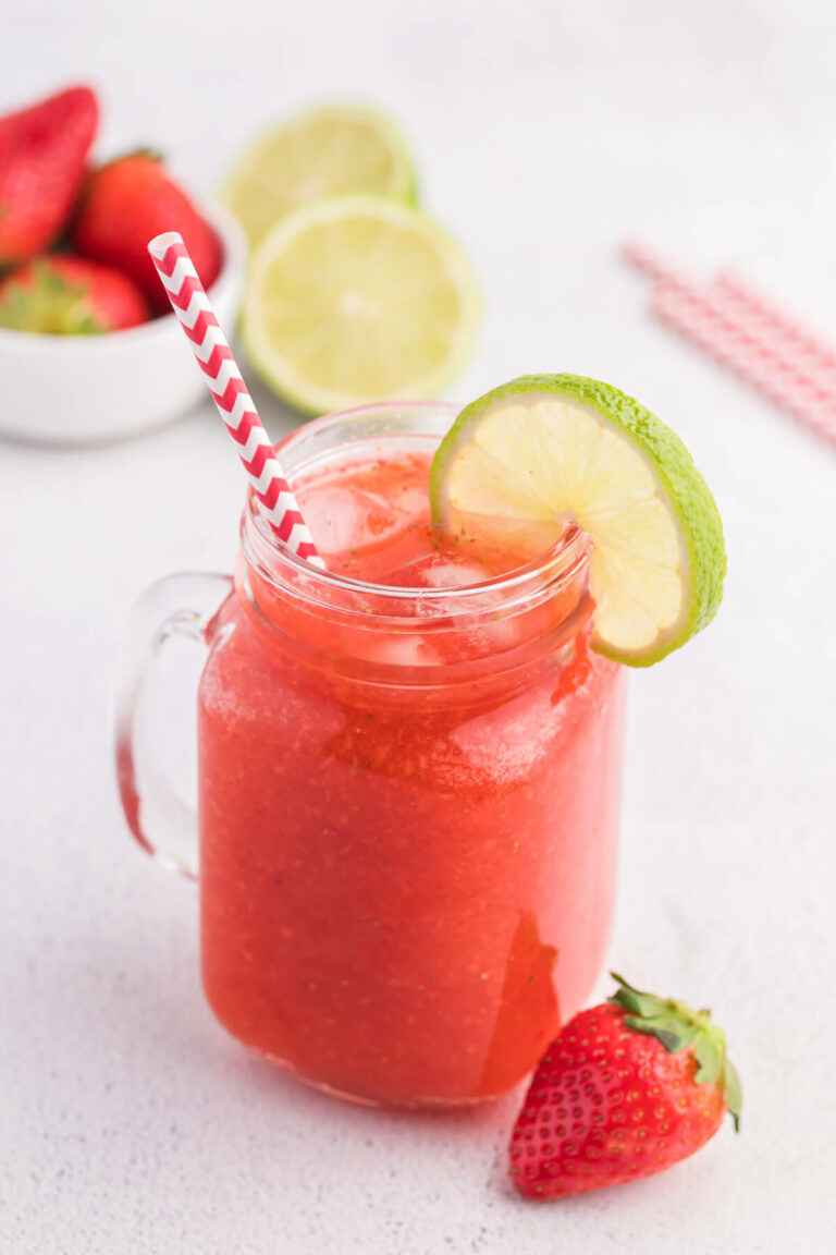 The drink on a white background.