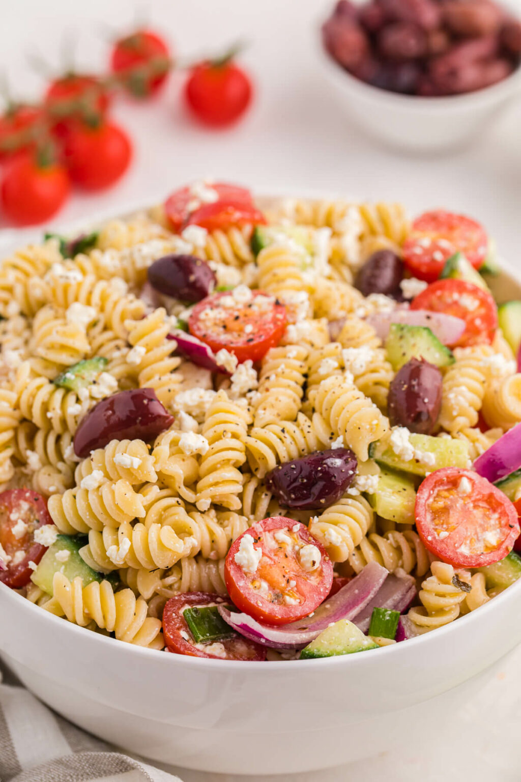 Easy Greek Pasta Salad Recipe- Simply Stacie