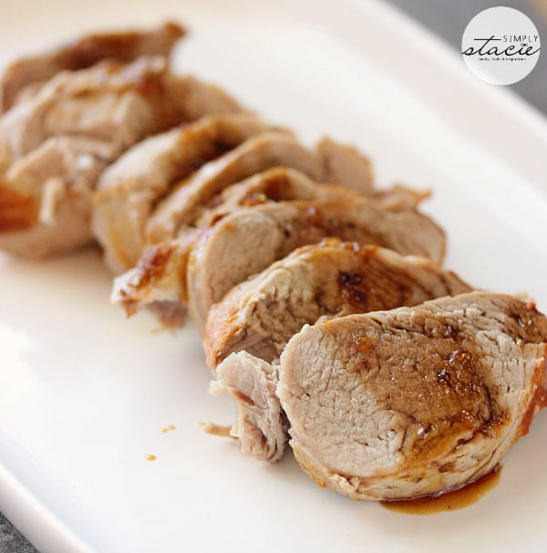 Honey Glazed Pork Tenderloin - Juicy & tender with a sweet honey garlic glaze with a hint of heat!