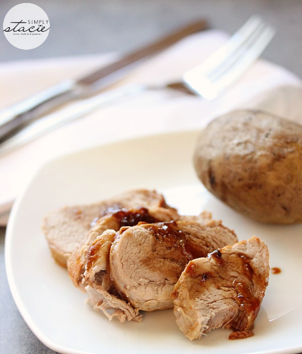 Honey Glazed Pork Tenderloin - Juicy & tender with a sweet honey garlic glaze with a hint of heat!