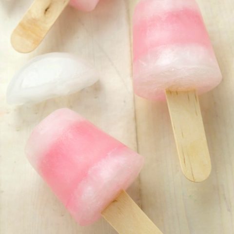 Pink and White Striped Popsicles