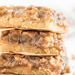 Maple Syrup Bars - Sweet and sticky dessert recipe made with real maple syrup.