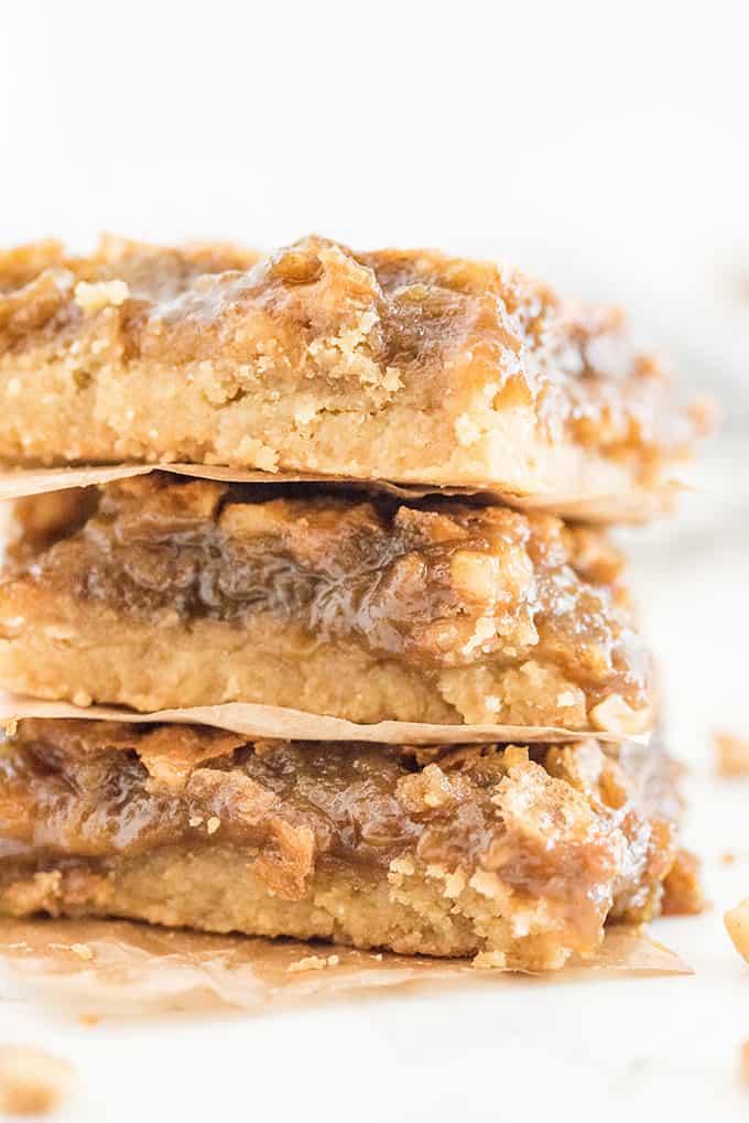 Maple Syrup Bars - Sweet and sticky dessert recipe made with real maple syrup.