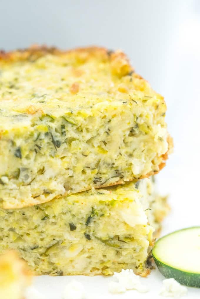 Cheesy Zucchini Bake - This easy cheesy casserole is a great way to make use of a bumper crop of garden zucchini! It makes a great side dish, or a vegetarian main, served with a light, crisp salad.