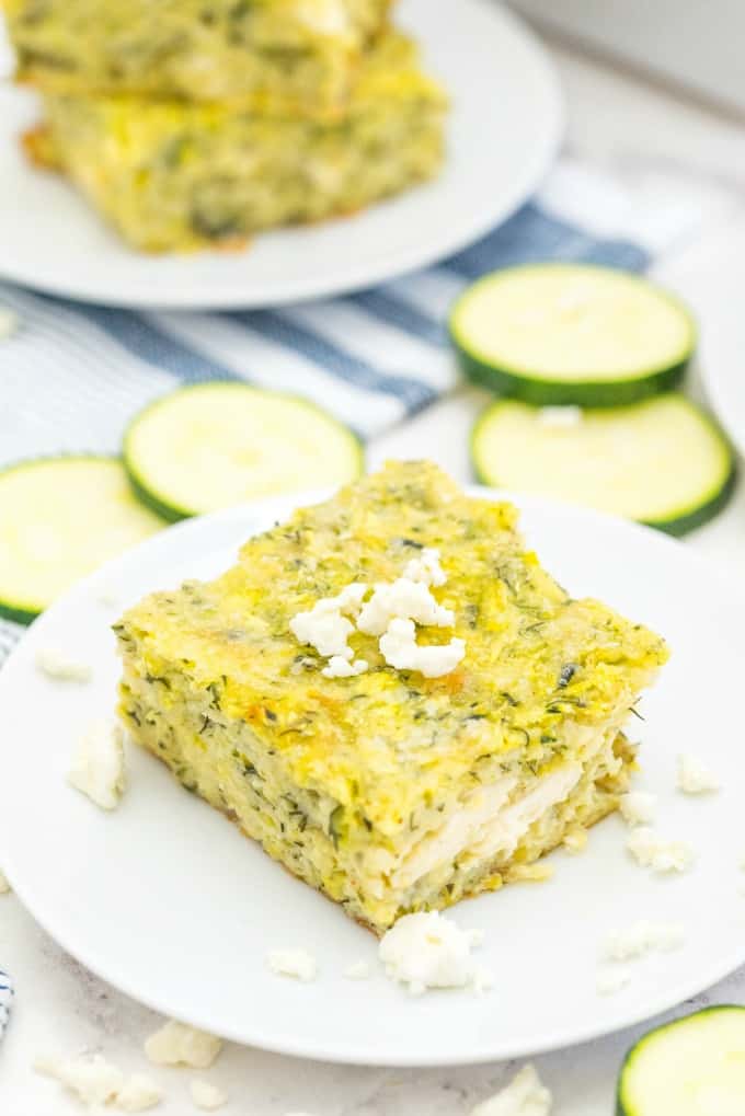 Cheesy Zucchini Bake - This easy cheesy casserole is a great way to make use of a bumper crop of garden zucchini! It makes a great side dish, or a vegetarian main, served with a light, crisp salad.