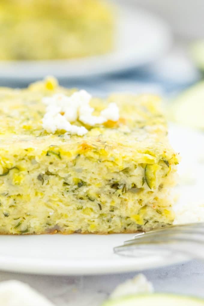 Cheesy Zucchini Bake - This easy cheesy casserole is a great way to make use of a bumper crop of garden zucchini! It makes a great side dish, or a vegetarian main, served with a light, crisp salad.