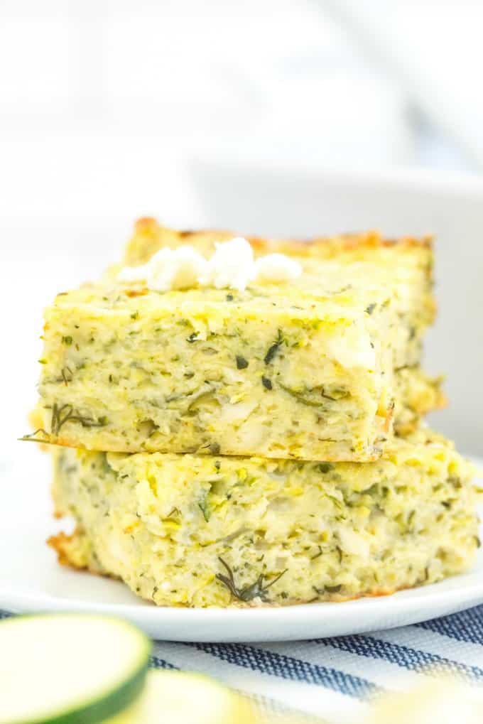 Cheesy Zucchini Bake - This easy cheesy casserole is a great way to make use of a bumper crop of garden zucchini! It makes a great side dish, or a vegetarian main, served with a light, crisp salad.