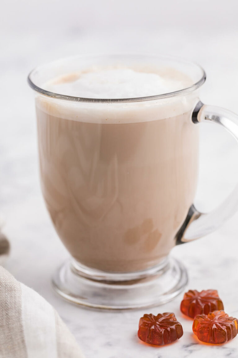 The recipe on a white surface.