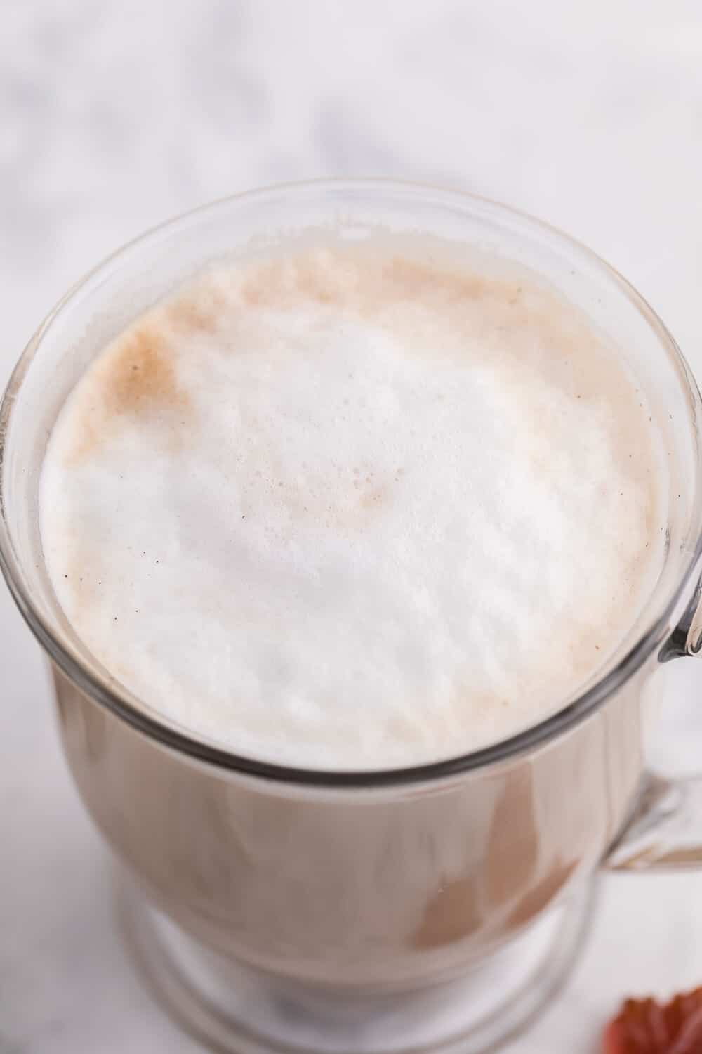 The top of a mug of the recipe.