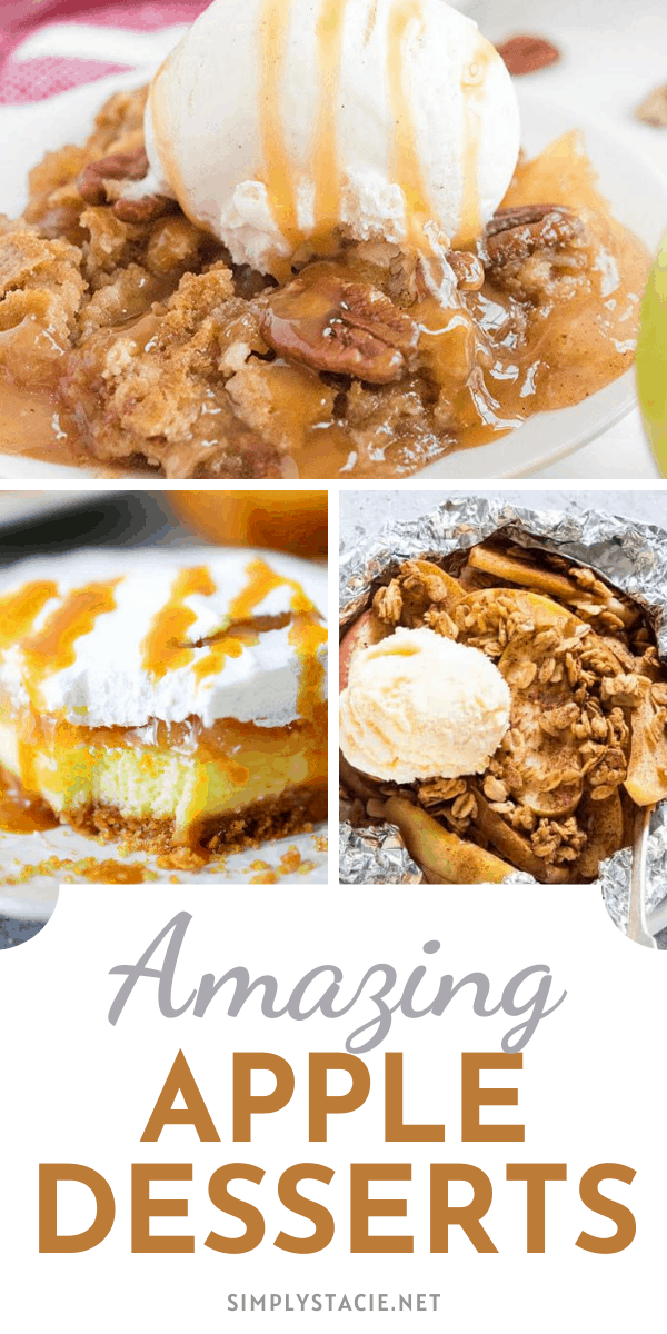 Amazing Apple Desserts - Try these apple dessert recipes this fall season. You’ll get your apple fill with this selection and never run short of ways to use up those fresh orchard apples.