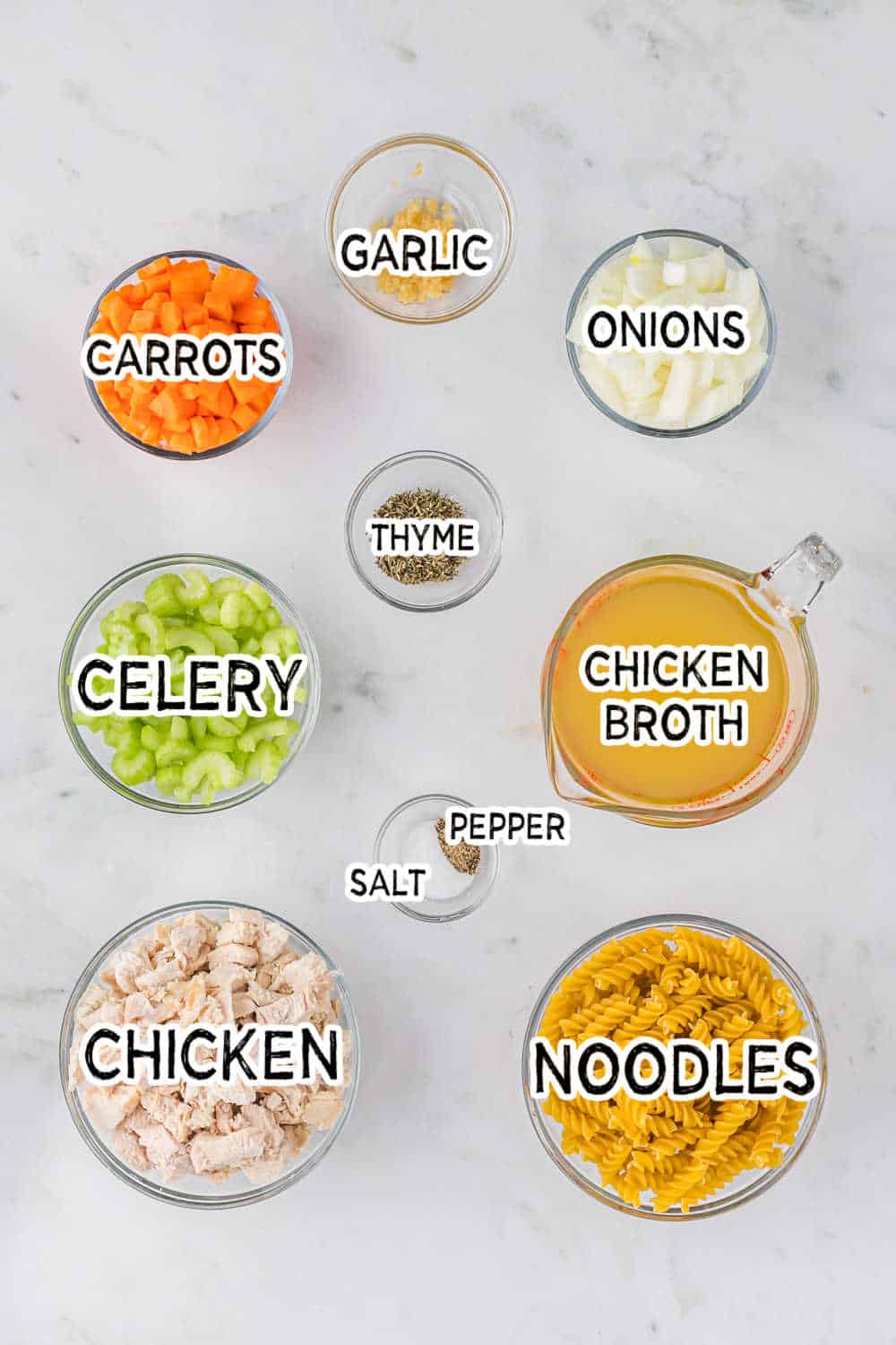 homemade chicken noodle soup ingredients