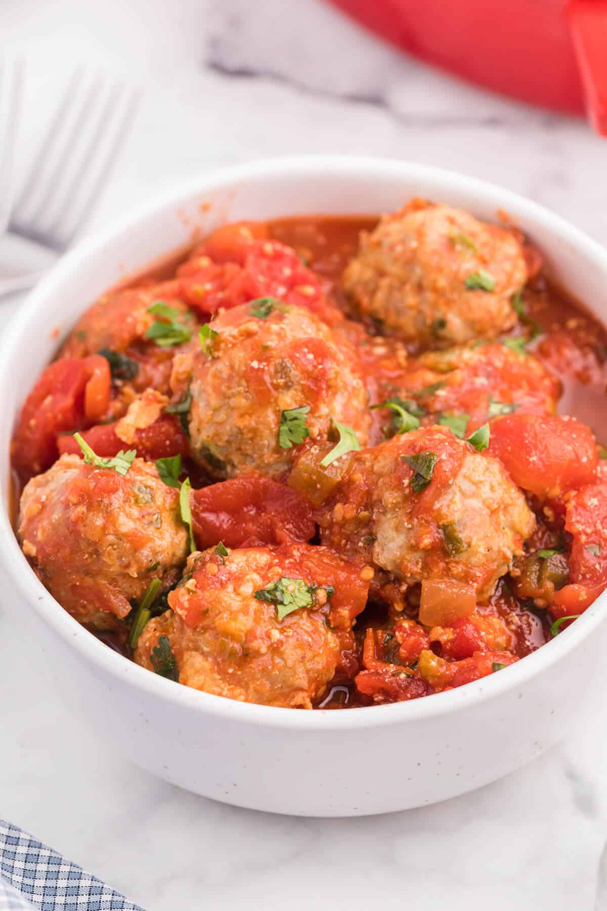 Mexican. meatballs in a bowl.