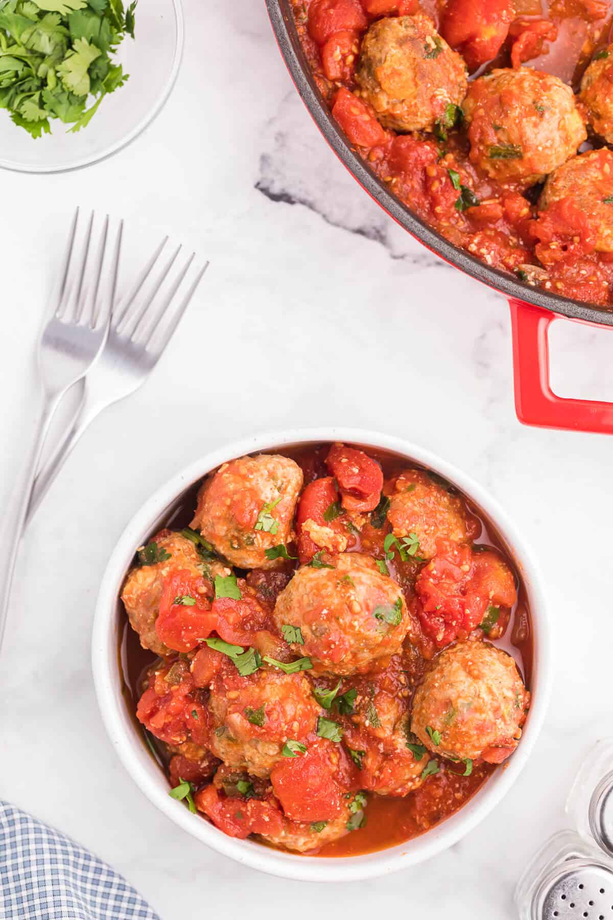 Mexican meatballs in a bowl.