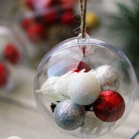 Super Easy Homemade Ball Ornaments