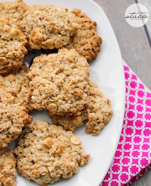 White Chocolate Oatmeal Cookies Simply Stacie