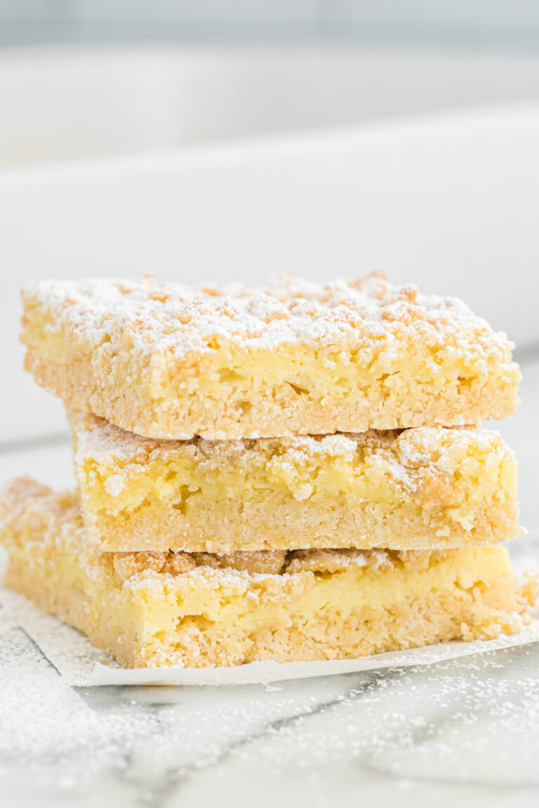 a stack of french vanilla cream bars