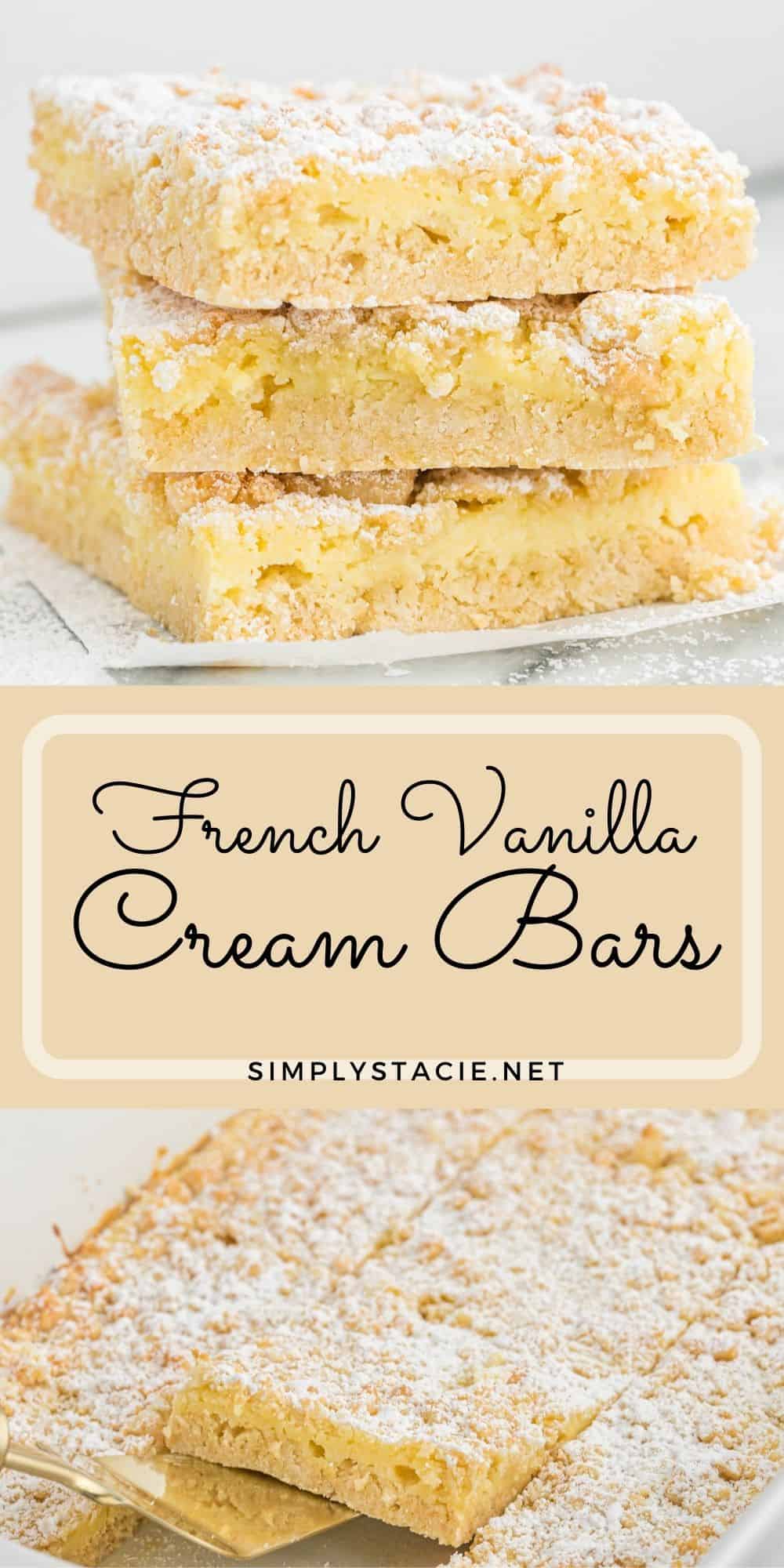 French Vanilla Cream Bars {Made with Cake Mix} Simply Stacie