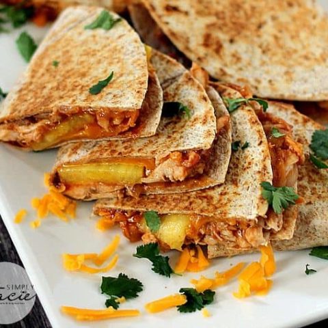 BBQ Chicken & Pineapple Quesadillas