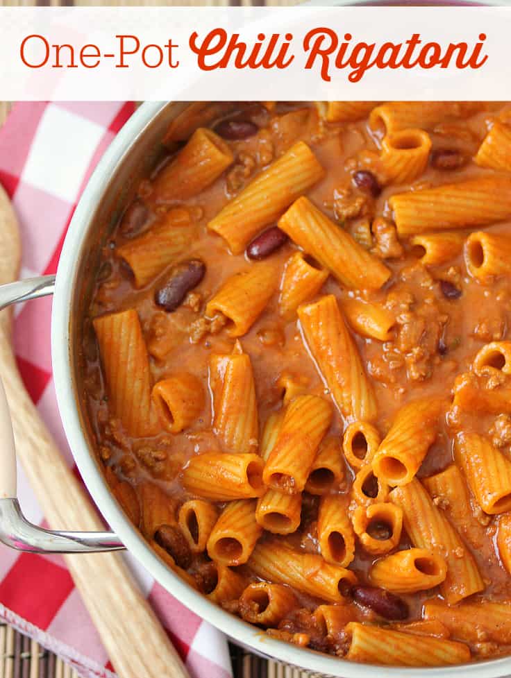 one-pot chili rigatoni