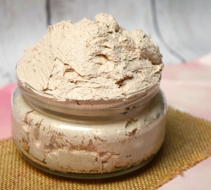 Whipped Chocolate Body Butter - light, fluffy and feels like heaven on your skin. Plus, it's made with only three ingredients!