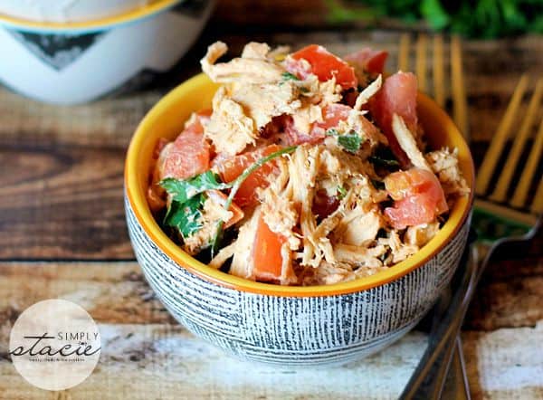 Taco Chicken Salad - The best Mexican meal prep! This salad recipe is full of fresh (and hot!) ingredients like jalapenos, chili powder, cumin, cilantro and more. Stuff this spicy chicken salad in tortillas, put it on a sandwich, or enjoy it with crackers or tortilla chips.