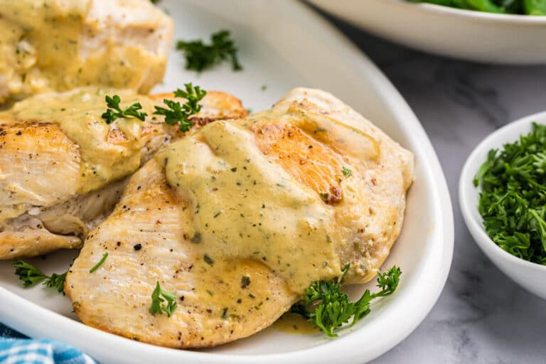 Chicken on a plate.