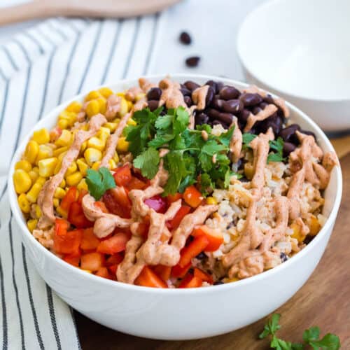 Cauliflower Rice Enchilada Bowl Simply Stacie