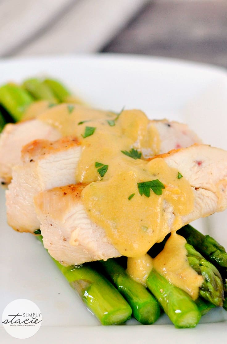 Mustard Chicken - This 6-ingredient meal goes with any side dish! The creamy Dijon mustard sauce with tarragon is also great with salmon.