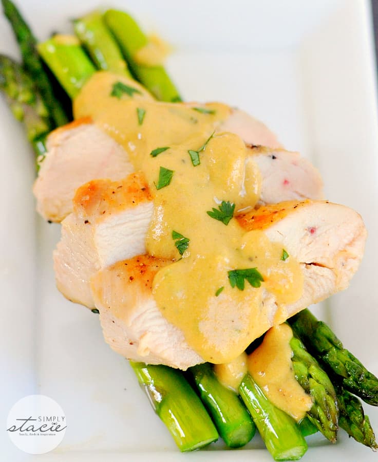 Mustard Chicken - This 6-ingredient meal goes with any side dish! The creamy Dijon mustard sauce with tarragon is also great with salmon.