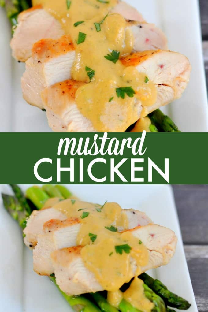 Mustard Chicken - This 6-ingredient meal goes with any side dish! The creamy Dijon mustard sauce with tarragon is also great with salmon.