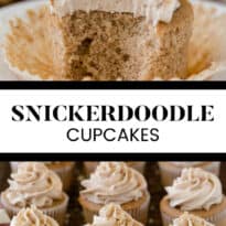 Snickerdoodle Cupcakes - Super moist and delicious! These cupcakes pack the same cinnamon sugar punch as the famous cookies, but have the added benefit of buttercream frosting.