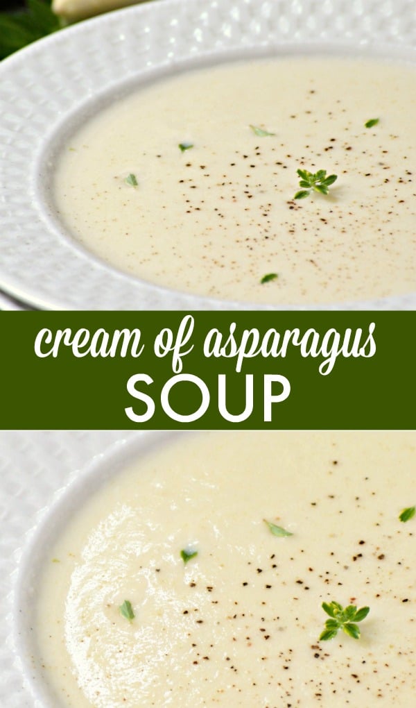 Cream of Asparagus Soup - The best creamy soup! This white asparagus bisque is seasoned with shallots and super rich with heavy cream.