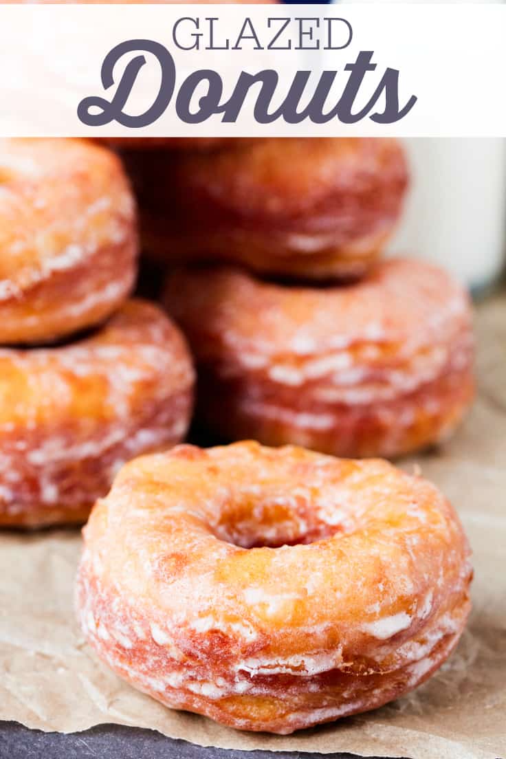 Glazed Donuts - Like biting a cloud! Great with coffee or as dessert, this homemade donut recipe is perfect morning, noon, or night! 