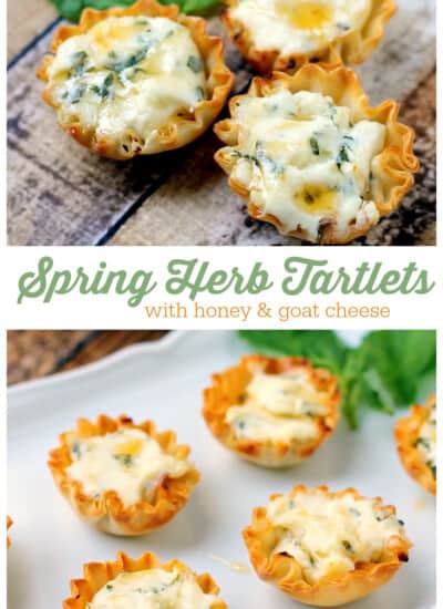 Spring Herb Tartlets with Honey and Goat Cheese
