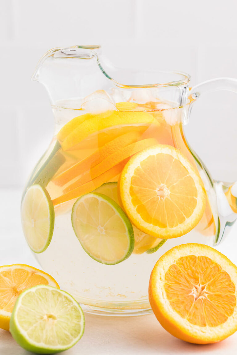 A pitcher of the water.