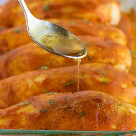 Honey Dijon Chicken - ​Chicken breasts smothered in honey, Dijon mustard and spices and then baked to perfection!​
