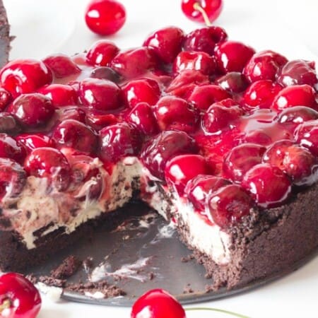 Cherry Cheesecake with Oreo Crust