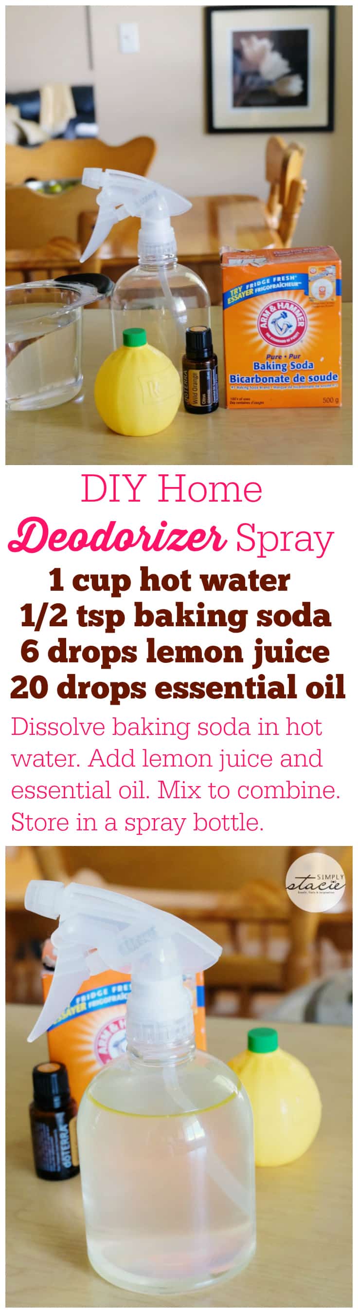 DIY Home Deodorizer Spray - your house will smell fresh with this simple recipe!