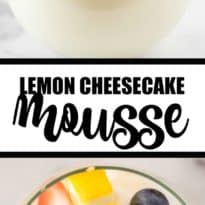 Lemon Cheesecake Mousse - a delightful no-bake dessert made with only three ingredients! Each bite is rich, creamy and packed with flavor!