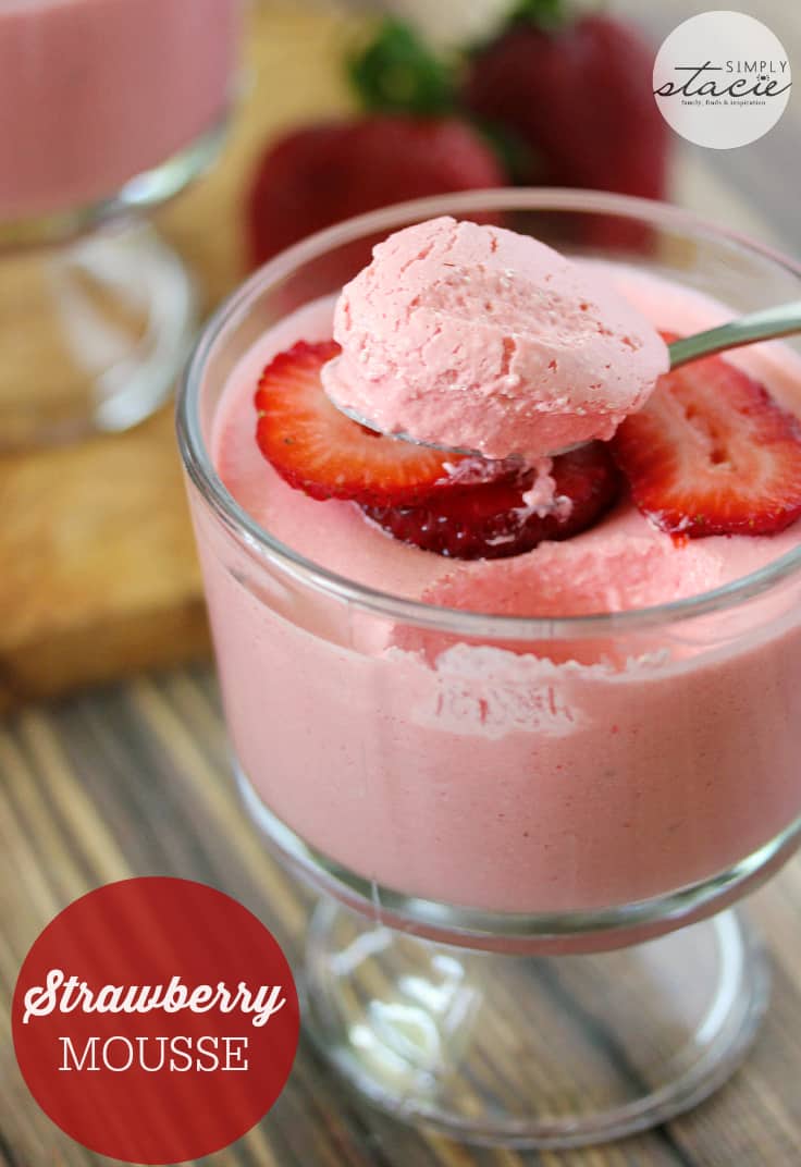 Strawberry Mousse - This light, fluffy strawberry dessert screams summer. Top more sweet treats with this delicious mousse or enjoy it alone.